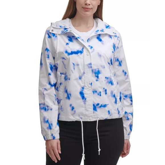 NWT Levi's Womens Trendy Plus Size Active Rain Slicker Size M Windbreaker Jacket - Picture 1 of 6